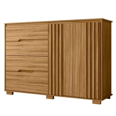 Cômoda Texas 2 Portas e 4 Gavetas Freijó Moval