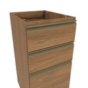 Ver imagem 5 de Balcão 3 Gavetas Kappesberg Celeste 100% Mdf Nogueira 40cm