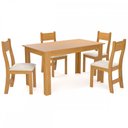 Ver imagem 2 de Mesa de Jantar 4 Lugares Mara Mel/Nude - Viero Móveis