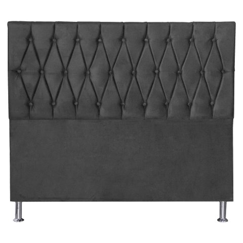 Cabeceira Solteiro 0,90m Paris Suede - Pallazio - Cinza