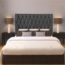 Ver imagem 2 de Cabeceira Solteiro 0,90m Paris Suede - Pallazio - Cinza
