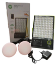Ver imagem 3 de Lampada Solar Portátil Refletor Carrega Celular 54 Leds 28w com 2 Lâmpadas Bulbo Led pra Trilha Acam