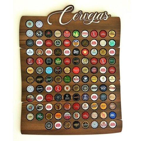 Quadro Porta Tampinhas - Linha Rustic -100