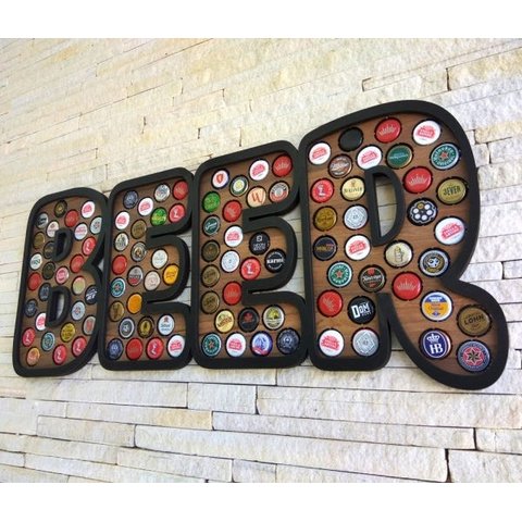 Porta Tampinhas Tampas Cerveja Beer - Linha Decoratto - 109