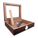 Ver mais imagens de Umidora de Charutos Caixa de Charutos em Madeira Cedro Superior com Higrômetro e Umidor - Cigarol Ze