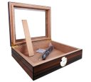 Ver mais imagens de Umidora de Charutos Caixa de Charutos em Madeira Cedro Superior com Higrômetro e Umidor - Cigarol Ze