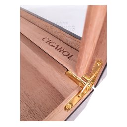 Umidora de Charutos Caixa de Charutos em Madeira Cedro Superior com Higrômetro e Umidor - Cigarol Ze - 4