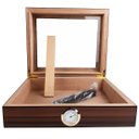 Ver imagem 3 de Umidora de Charutos Caixa de Charutos em Madeira Cedro Superior com Higrômetro e Umidor - Cigarol Ze