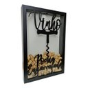 Ver imagem 1 de Quadro Porta Rolhas - Poesia Engarrafada - 150 Rolhas 28 x 41