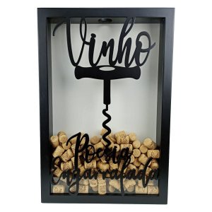 Quadro Porta Rolhas - Poesia Engarrafada - 250 Rolhas 35 x 52