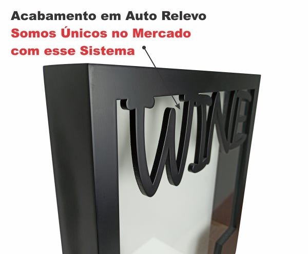 Quadro Porta Rolhas Wine 250 Rolhas 35 x 52 - 6