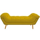 Ver imagem 5 de Kit Cabeceira 160 cm Suede + Calçadeira Madrid Amarelo
