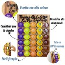 Ver imagem 3 de Quadro Suporte Porta Cápsulas Café 30x40 Dolce Gusto - Nogueira - Cantinho do Café 30 Cápsulas