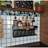 Bar Barzinho de Parede Decoração - Boteco - 60x26 Preto Fosco - 4