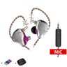 Fone de Ouvido KZ ZS10 Pro com Microfone - Roxo + Case - 1