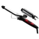 Ver imagem 2 de Babyliss Escova Modeladora Infinity Chrome Vermelho Preto Modelador Ondula Bivolt 127-220V Cabo