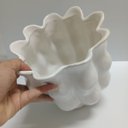 Ver imagem 2 de Vaso Decorativo Enfeite Casa Home&Co Cerâmica 20x20x20cm Branco