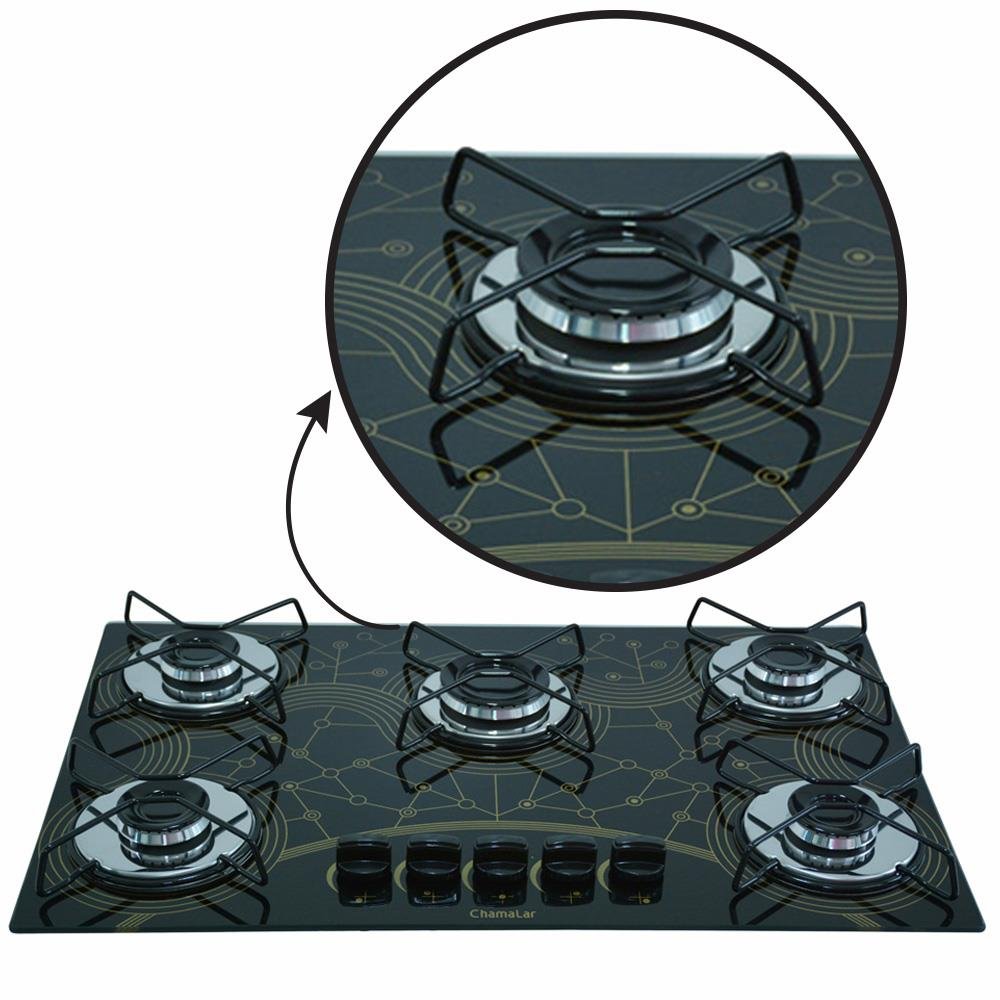 Cooktop Gás 5 Bocas Ultra Chama 127/220 Mesclado - 3