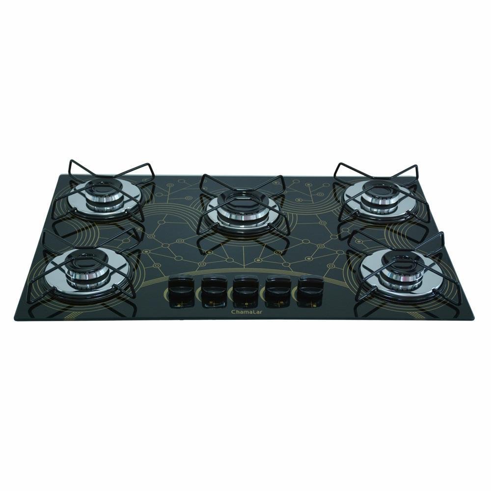 Cooktop Gás 5 Bocas Ultra Chama 127/220 Mesclado