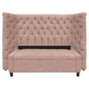 Ver imagem 1 de Kit Cabeceira e Calçadeira Baú Casal Everest P02 140cm para Cama Box Suede - Doce Sonho Móveis