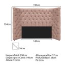 Ver imagem 4 de Kit Cabeceira e Calçadeira Baú Casal Everest P02 140cm para Cama Box Suede - Doce Sonho Móveis
