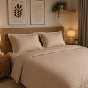 Ver imagem 6 de Jogo 2 Fronhas Bege Travesseiro 50x70cm Brisa Toque 200 Fios Lyor com Abas Cama Quarto