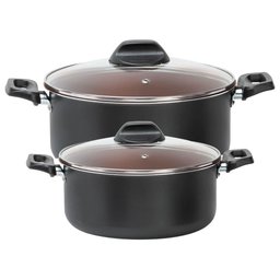 Conjunto Panelas Antiaderente Brinox Topázio Preto 7 Peças - 3