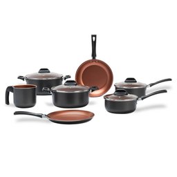 Conjunto Panelas Antiaderente Brinox Topázio Preto 7 Peças - 1