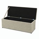 Ver imagem 3 de Calçadeira Recamier Baú 158cm para Cama Queen Toquío Vilajo:Suede Bege