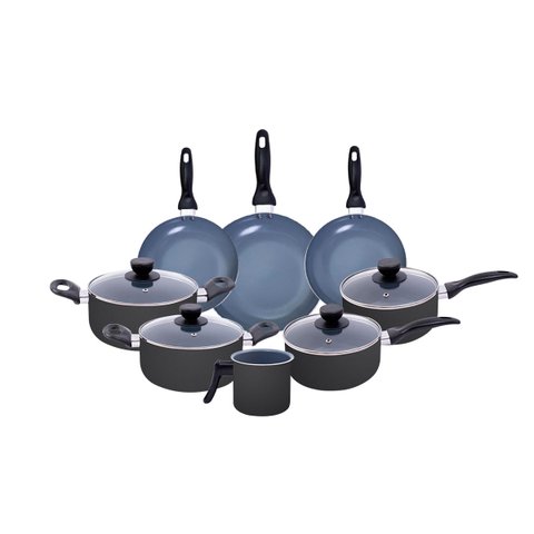 Jogo de Panelas 8 Pçs Antiaderentes de Cerâmica e Alumínio - Oikos