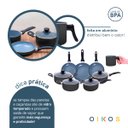 Ver imagem 4 de Jogo de Panelas 8 Pçs Antiaderentes de Cerâmica e Alumínio - Oikos