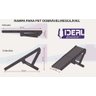 Rampa para Cachorros e Gatos MDF Preto Dobrável Ajustável com Carpete Preto 51 cm - 5