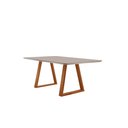 Ver imagem 2 de Conjunto Sala de Jantar Mesa Viena Madeira Maciça 160x90cm Tampo Retângular Vidro Off White com 6 Ca