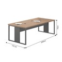 Ver imagem 2 de Mesa de Reunião para Escritório com Caixa de Tomada - Nogueira e Preto