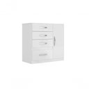 Ver imagem 1 de Cômoda Sapateira 4 Gavetas Vênus - Branco Branco