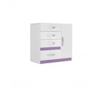 Ver imagem 3 de Cômoda Sapateira 4 Gavetas Vênus - Branco Branco