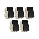 Ver imagem 1 de Kit 5 Módulo Interruptor Simples 10a Grafite Sleek Margirius Cor:grafite