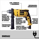 Ver imagem 3 de Furadeira de Impacto 1/2 Polegada 710w Dwd502br 127v Dewalt