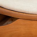 Ver imagem 5 de Cadeira Vicent Mel em Madeira Maciça Encosto e Assento Curvo e Encosto em Palha Trama Sextavada