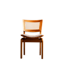 Ver imagem 4 de Cadeira Vicent Mel em Madeira Maciça Encosto e Assento Curvo e Encosto em Palha Trama Sextavada