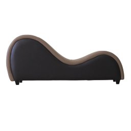 Poltrona Divã Cadeira Tântrica Bege e Marrom Sofá Desire - 2