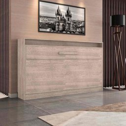 Cama De Parede Dobrável Solteiro Horizontal Amarula Framar - 3