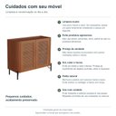 Ver imagem 6 de Buffet Bend 99 cm Porta Sextavada Incolar Cedro com Pé Preto