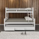 Ver imagem 2 de Cama Treliche Madeira com Gavetas Merk - 2 Solteiro + 1 Casal