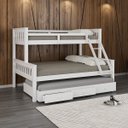 Ver imagem 1 de Cama Treliche Madeira com Gavetas Merk - 2 Solteiro + 1 Casal