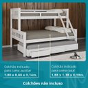 Ver imagem 4 de Cama Treliche Madeira com Gavetas Merk - 2 Solteiro + 1 Casal