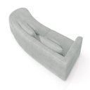 Ver imagem 7 de Sofá Curvo Decorativo Kimiko 307cm 3 Lugares Sala de Estar com Chaise Bouclê Cinza G52 - Gran Belo