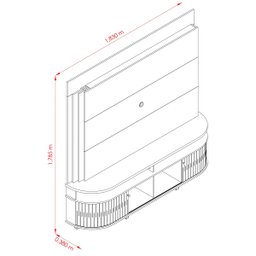 Home Theater Daytona Tvs até 65” Fendi Naturale 651133 Madetec - 4