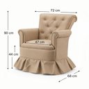 Ver imagem 3 de Poltrona Amentação Confortável com Balanço Descanso Quarto Bebê Aconchego Suede Azul