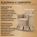 Ver imagem 4 de Poltrona Amentação Confortável com Balanço Descanso Quarto Bebê Aconchego Suede Azul
